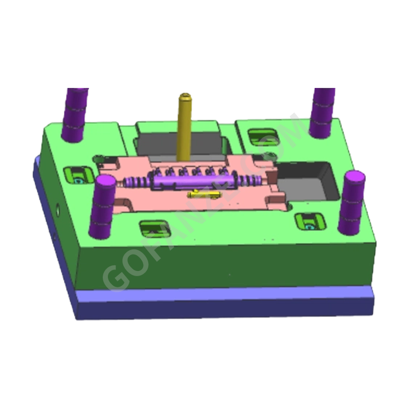 Piezas de molde de inyección de conector multitubo de plástico