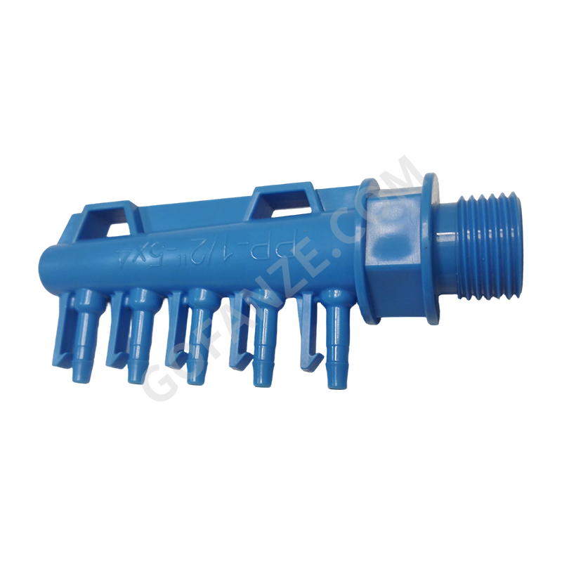 Piezas de molde de inyección de conector multitubo de plástico