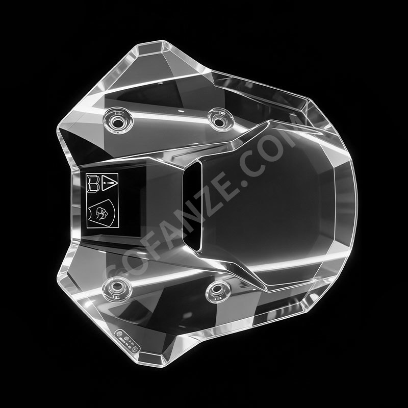 Molde de inyección transparente para parabrisas de motocicleta